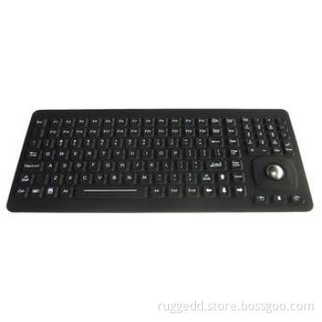 24 function key panel mount keyboard with trackball for mil